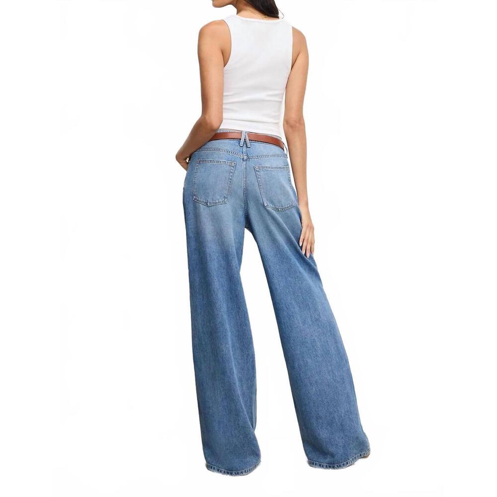 NEW GOOD AMERICAN weightless good standard ease jeans in indigo961 - Picture 3 of 6